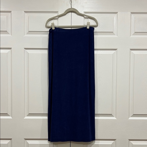 chico’s Travelers Maxi Skirt Womens Blue Pull On Elastic Waist chicos Size 3 - Picture 1 of 6